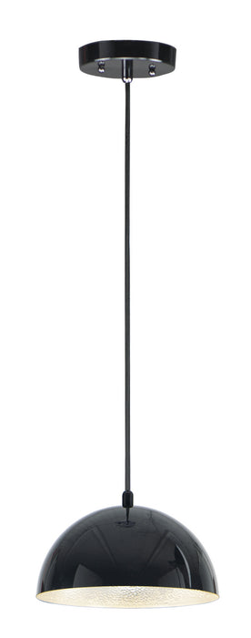 ET2 - E24900-GBAL - LED Pendant - Hemisphere - Gloss Black / Aluminum