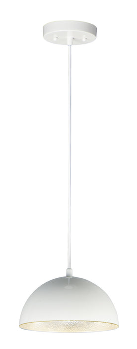 ET2 - E24900-GWAL - LED Pendant - Hemisphere - Gloss White / Aluminum