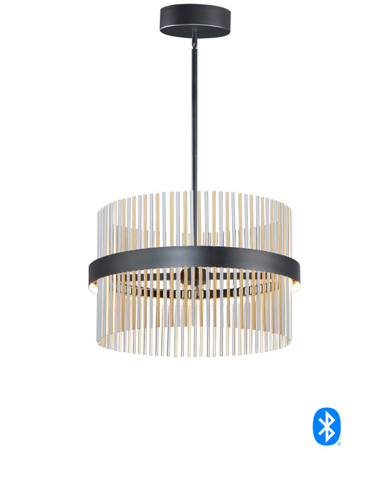 ET2 - E34205-BKSNSBR - LED Pendant - Chimes WiZ - Black / Satin Nickel / Satin Brass