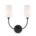 Crystorama - 2242-BF - Two Light Wall Sconce - Sylvan - Black Forged