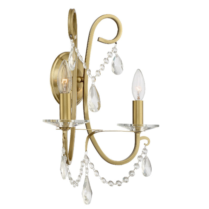 Crystorama - 6822-VG-CL-MWP - Two Light Wall Sconce - Othello - Vibrant Gold