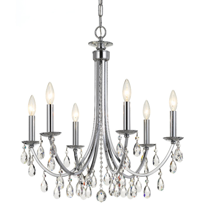 Crystorama - 8826-CH-CL-S - Six Light Chandelier - Bridgehampton - Polished Chrome
