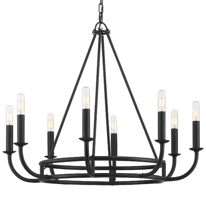 Crystorama - BAI-A2108-MK - Eight Light Chandelier - Bailey - Matte Black