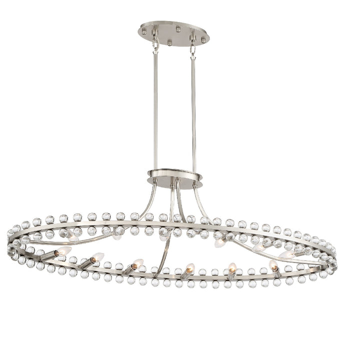 Crystorama - CLO-8897-BN - 12 Light Chandelier - Clover - Brushed Nickel