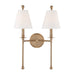 Crystorama - RIV-383-AG - Two Light Wall Sconce - Riverdale - Aged Brass