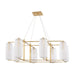 Hudson Valley - 3478-AGB - Eight Light Chandelier - Pebble - Aged Brass