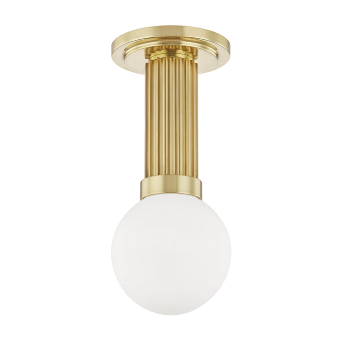 Hudson Valley - 5106-AGB - One Light Semi Flush Mount - Reade - Aged Brass