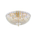 Hudson Valley - 8217-AGB - Four Light Flush Mount - Floral Park - Aged Brass