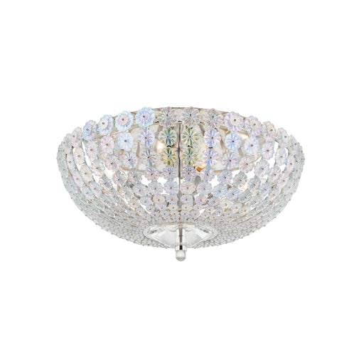 Hudson Valley - 8217-PN - Four Light Flush Mount - Floral Park - Polished Nickel