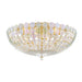 Hudson Valley - 8222-AGB - Six Light Flush Mount - Floral Park - Aged Brass