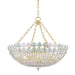 Hudson Valley - 8224-AGB - Eight Light Chandelier - Floral Park - Aged Brass