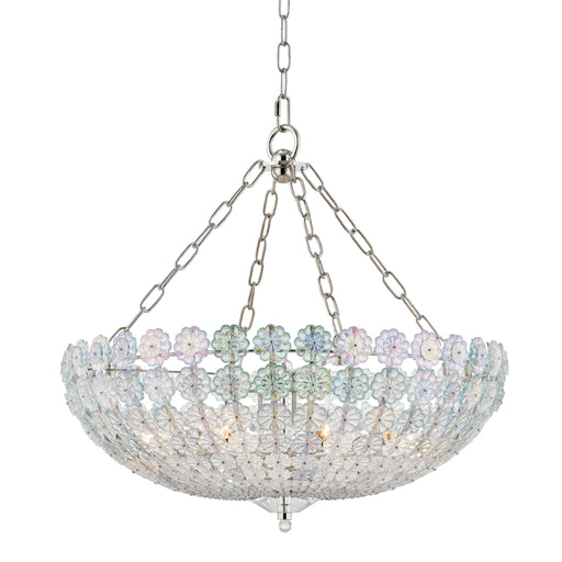 Hudson Valley - 8224-PN - Eight Light Chandelier - Floral Park - Polished Nickel