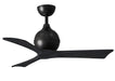 Matthews Fan Company - IR3-BK-BK-42 - 42"Ceiling Fan - Irene - Matte Black