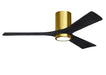 Matthews Fan Company - IR3HLK-BRBR-BK-52 - 52"Ceiling Fan - Irene - Brushed Brass