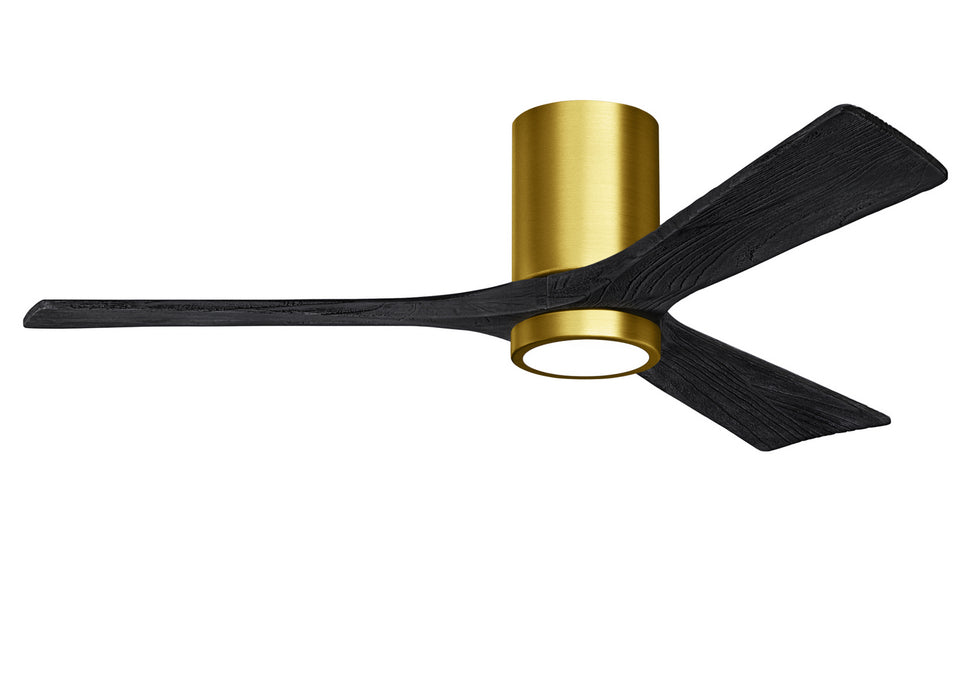 Matthews Fan Company - IR3HLK-BRBR-BK-52 - 52"Ceiling Fan - Irene - Brushed Brass