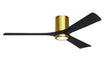 Matthews Fan Company - IR3HLK-BRBR-BK-60 - 60"Ceiling Fan - Irene - Brushed Brass