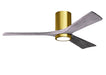 Matthews Fan Company - IR3HLK-BRBR-BW-52 - 52"Ceiling Fan - Irene - Brushed Brass