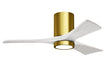 Matthews Fan Company - IR3HLK-BRBR-MWH-42 - 42"Ceiling Fan - Irene - Brushed Brass