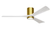 Matthews Fan Company - IR3HLK-BRBR-MWH-60 - 60"Ceiling Fan - Irene - Brushed Brass