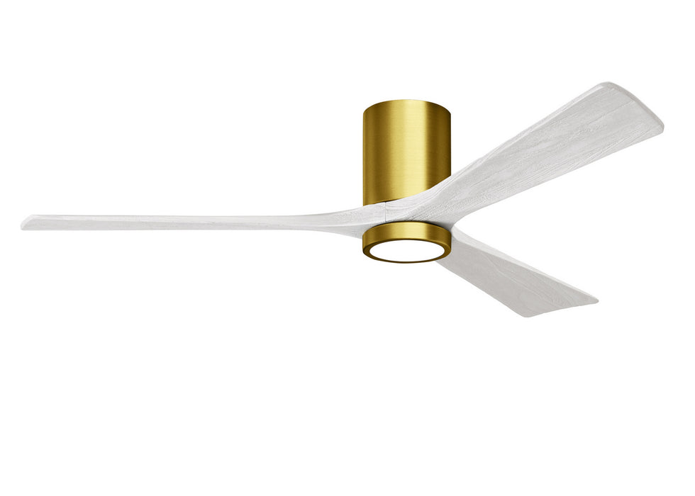 Matthews Fan Company - IR3HLK-BRBR-MWH-60 - 60"Ceiling Fan - Irene - Brushed Brass