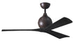 Matthews Fan Company - IR3-TB-BK-52 - 52"Ceiling Fan - Irene - Textured Bronze