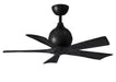 Matthews Fan Company - IR5-BK-BK-42 - 42"Ceiling Fan - Irene - Matte Black