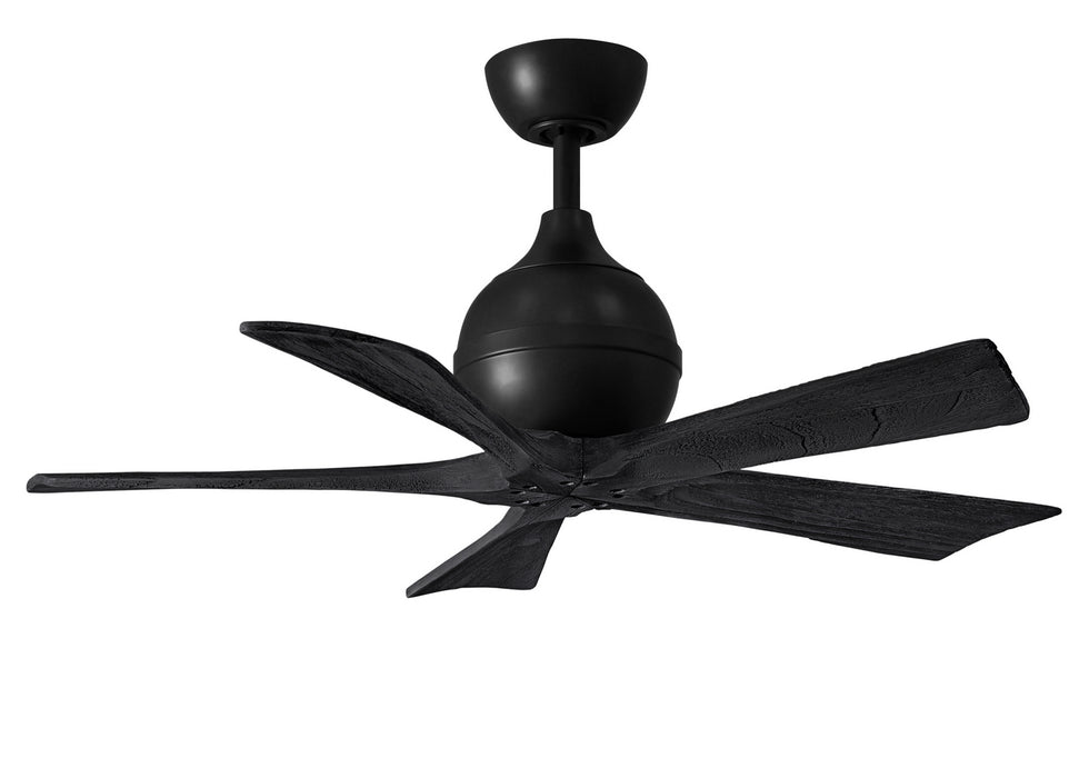 Matthews Fan Company - IR5-BK-BK-42 - 42"Ceiling Fan - Irene - Matte Black