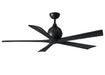 Matthews Fan Company - IR5-BK-BK-60 - 60"Ceiling Fan - Irene - Matte Black