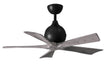 Matthews Fan Company - IR5-BK-BW-42 - 42"Ceiling Fan - Irene - Matte Black