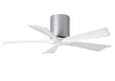 Matthews Fan Company - IR5H-BN-MWH-42 - 42"Ceiling Fan - Irene - Brushed Nickel