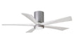 Matthews Fan Company - IR5HLK-BN-MWH-52 - 52"Ceiling Fan - Irene - Brushed Nickel