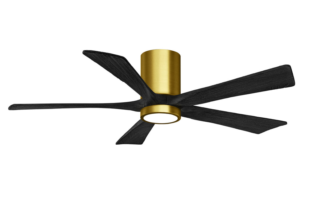 Matthews Fan Company - IR5HLK-BRBR-BK-52 - 52"Ceiling Fan - Irene - Brushed Brass