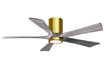 Matthews Fan Company - IR5HLK-BRBR-BW-52 - 52"Ceiling Fan - Irene - Brushed Brass