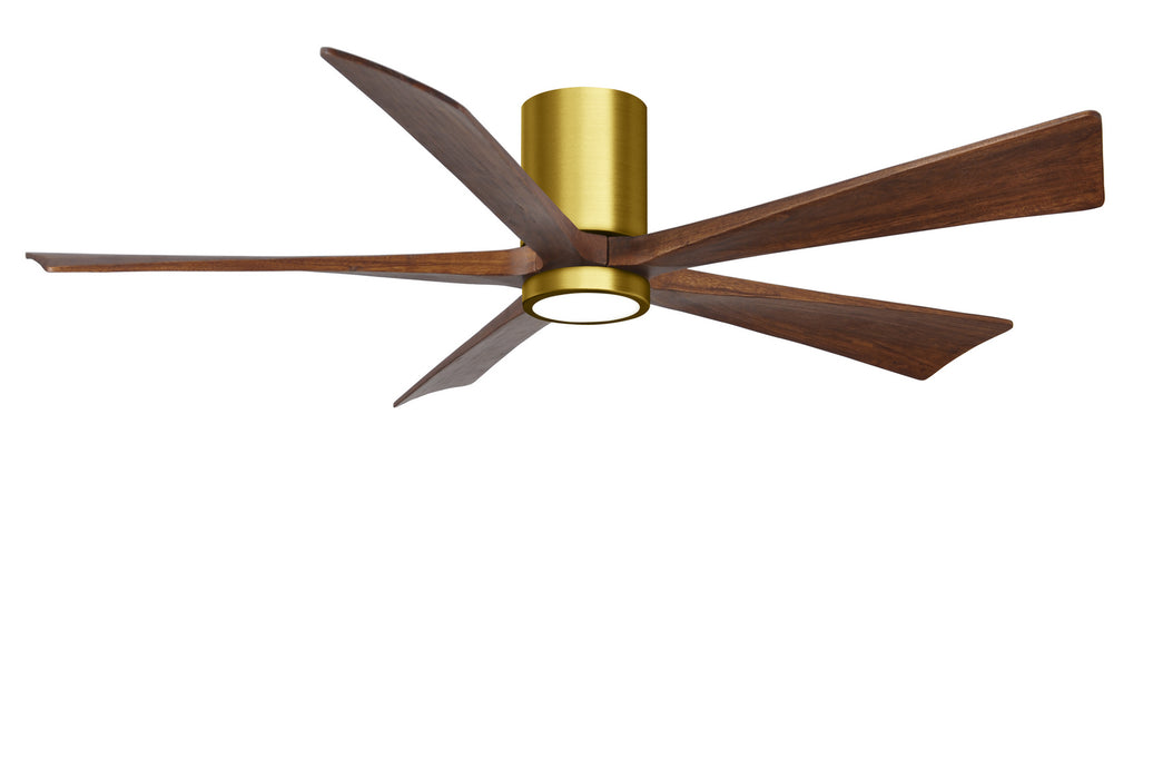 Matthews Fan Company - IR5HLK-BRBR-WA-60 - 60"Ceiling Fan - Irene - Brushed Brass