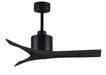 Matthews Fan Company - MW-BK-BK-42 - 42"Ceiling Fan - Mollywood - Matte Black