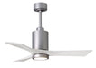 Matthews Fan Company - PA3-BN-MWH-42 - 42"Ceiling Fan - Patricia - Brushed Nickel