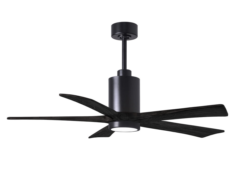 Matthews Fan Company - PA5-BK-BK-52 - 52"Ceiling Fan - Patricia - Matte Black