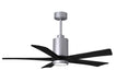 Matthews Fan Company - PA5-BN-BK-52 - 52"Ceiling Fan - Patricia - Brushed Nickel