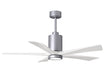 Matthews Fan Company - PA5-BN-MWH-52 - 52"Ceiling Fan - Patricia - Brushed Nickel