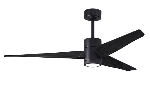 Matthews Fan Company - SJ-BK-BK-60 - 60"Ceiling Fan - Super Janet - Matte Black