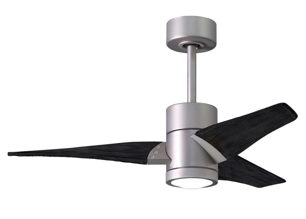 Matthews Fan Company - SJ-BN-BK-42 - 42"Ceiling Fan - Super Janet - Brushed Nickel