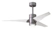 Matthews Fan Company - SJ-BN-MWH-52 - 52"Ceiling Fan - Super Janet - Brushed Nickel