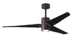 Matthews Fan Company - SJ-TB-BK-60 - 60"Ceiling Fan - Super Janet - Textured Bronze