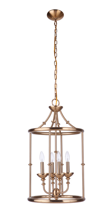 Craftmade - 53734-SB - Four Light Foyer Pendant - Marlowe - Satin Brass