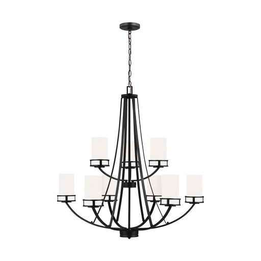 Generation Lighting. - 3121609-112 - Nine Light Chandelier - Robie - Midnight Black