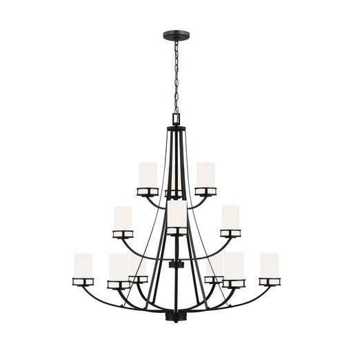 Generation Lighting. - 3121612-112 - 12 Light Chandelier - Robie - Midnight Black