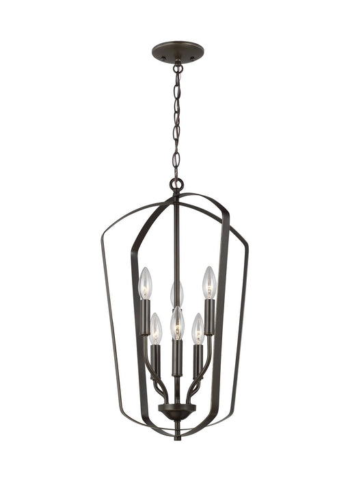 Generation Lighting. - 5134906EN-710 - Six Light Hall / Foyer - Romee - Bronze