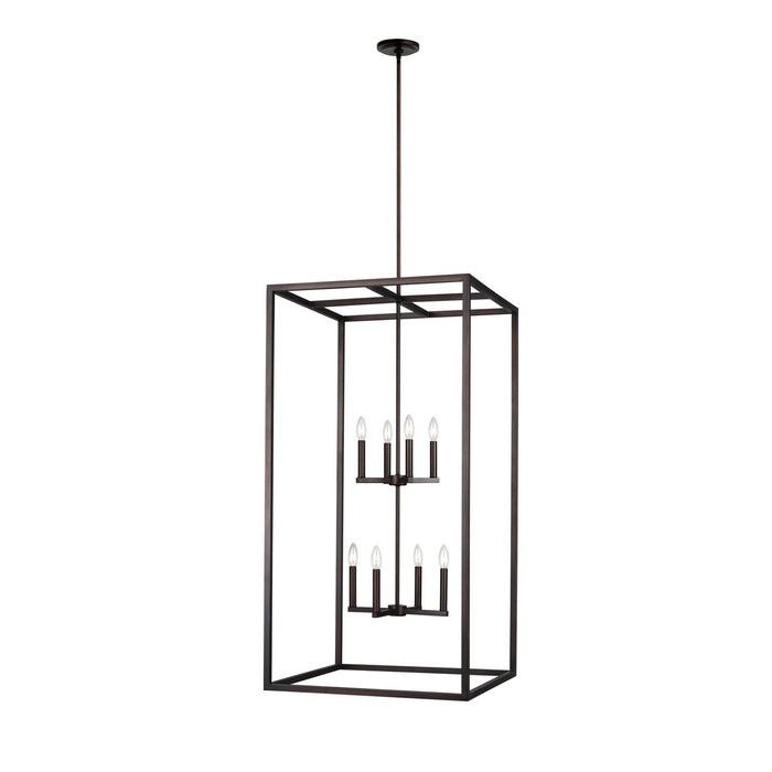 Generation Lighting. - 5234508-710 - Eight Light Hall / Foyer Pendant - Moffet Street - Bronze