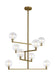 Visual Comfort Modern - 700GMBCR - Eight Light Chandelier - Gambit - Aged Brass
