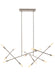Visual Comfort Modern - 700LSLNVS-LED927 - LED Chandelier - Line Wave - Satin Nickel